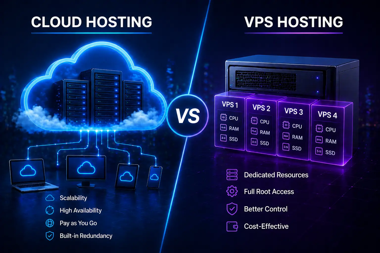 Cloud Hosting vs VPS Hosting: Which Is Better in… | UK Speed