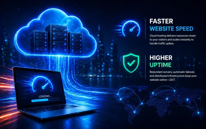 How Cloud Hosting Improves Website Speed and Uptime