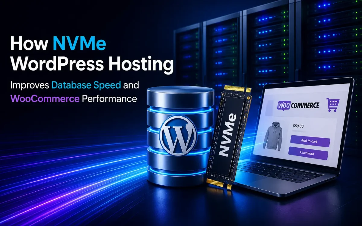 How NVMe WordPress Hosting Improves Database Speed and WooCommerce Performance