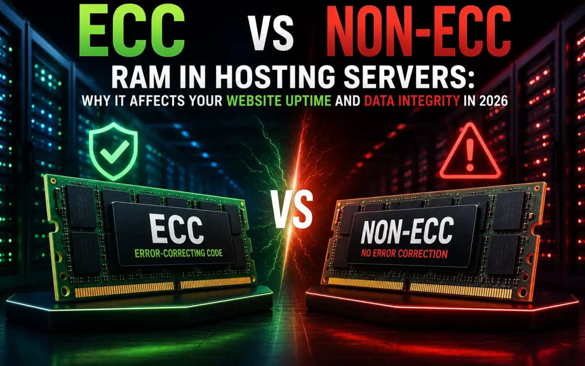 ECC vs Non-ECC RAM in Hosting Servers: Why It Affects Your Website Uptime and Data Integrity in 2026