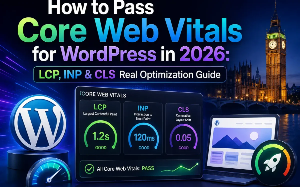 How to Pass Core Web Vitals for WordPress in 2026: LCP, INP & CLS Real Optimization Guide