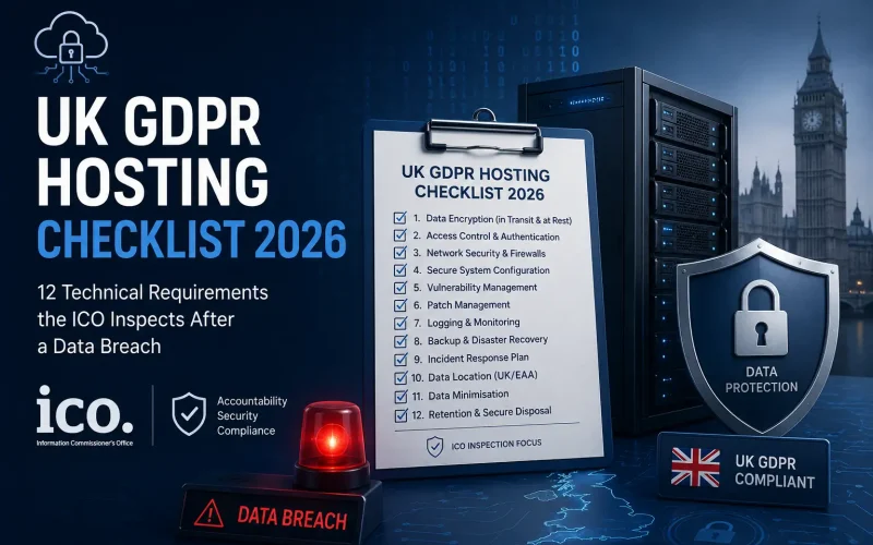 UK GDPR Hosting Checklist 2026: 12 Technical Requirements the ICO Inspects After a Data Breach