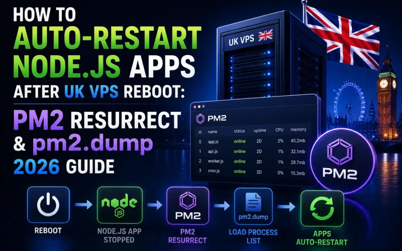 How to Auto-Restart Node.js Apps After UK VPS Reboot: PM2 Resurrect & pm2.dump 2026 Guide