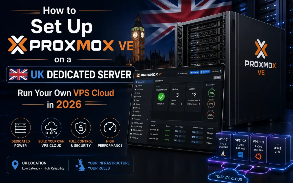 How to Set Up Proxmox VE on a UK Dedicated Server: Run Your Own VPS Cloud in 2026