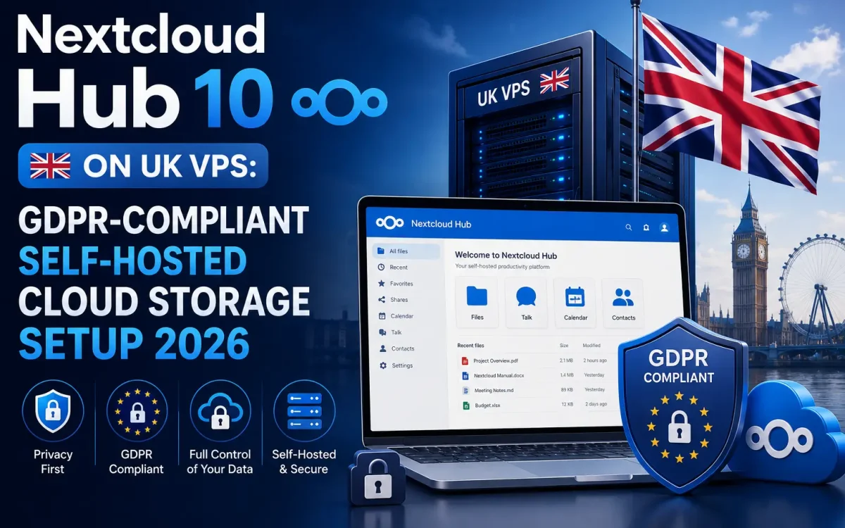 Nextcloud Hub 10 on UK VPS: GDPR-Compliant Self-Hosted Cloud Storage Setup 2026