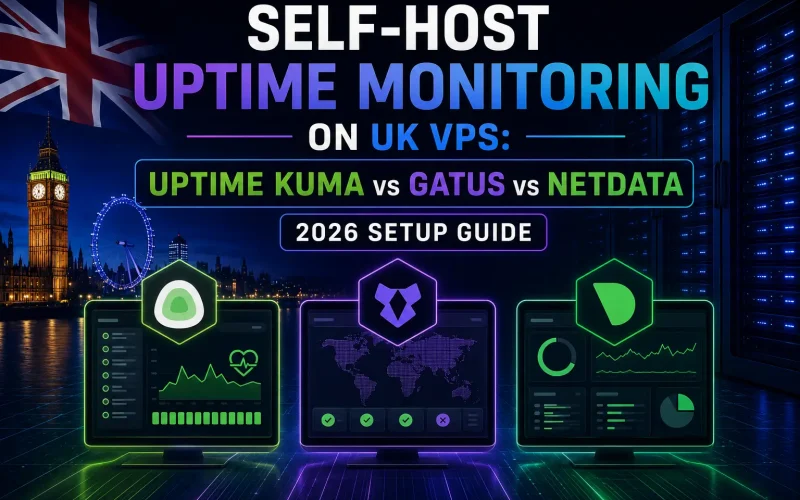 Self-Host Uptime Monitoring on UK VPS: Uptime Kuma vs Gatus vs Netdata 2026 Setup Guide