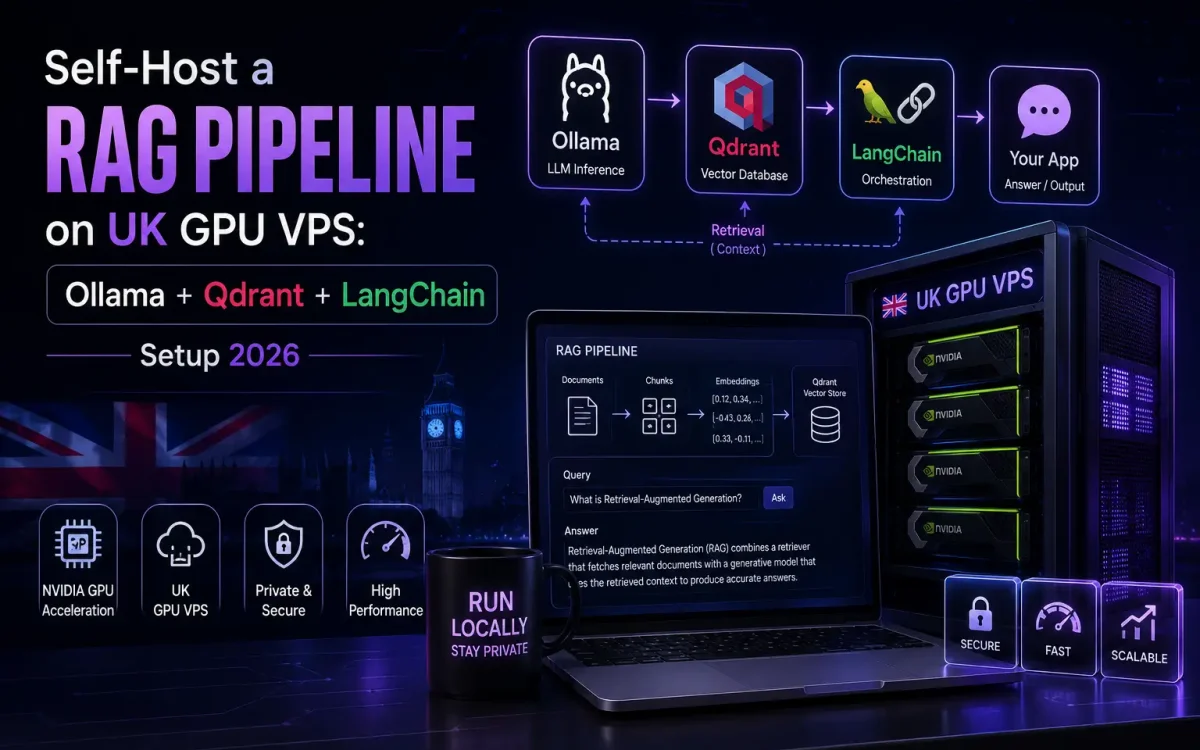 Self-Host a RAG Pipeline on UK GPU VPS: Ollama + Qdrant + LangChain Setup 2026