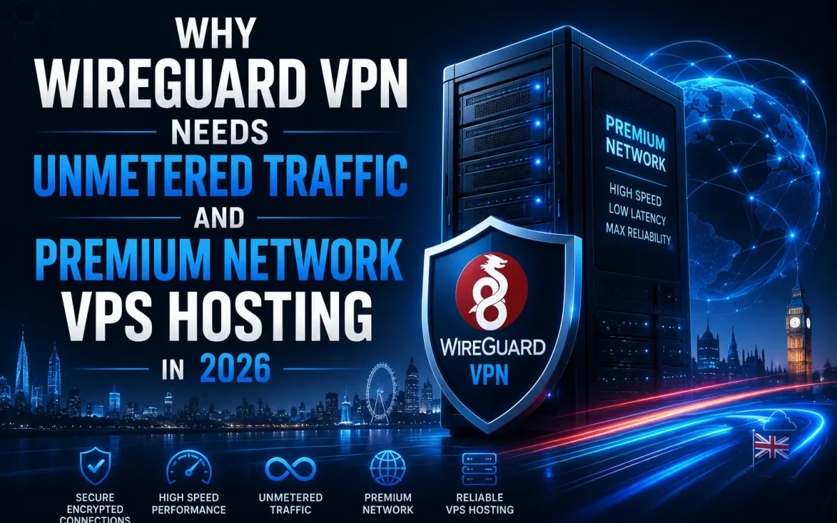 Why WireGuard VPN Needs Unmetered Traffic and Premium Network VPS Hosting in 2026