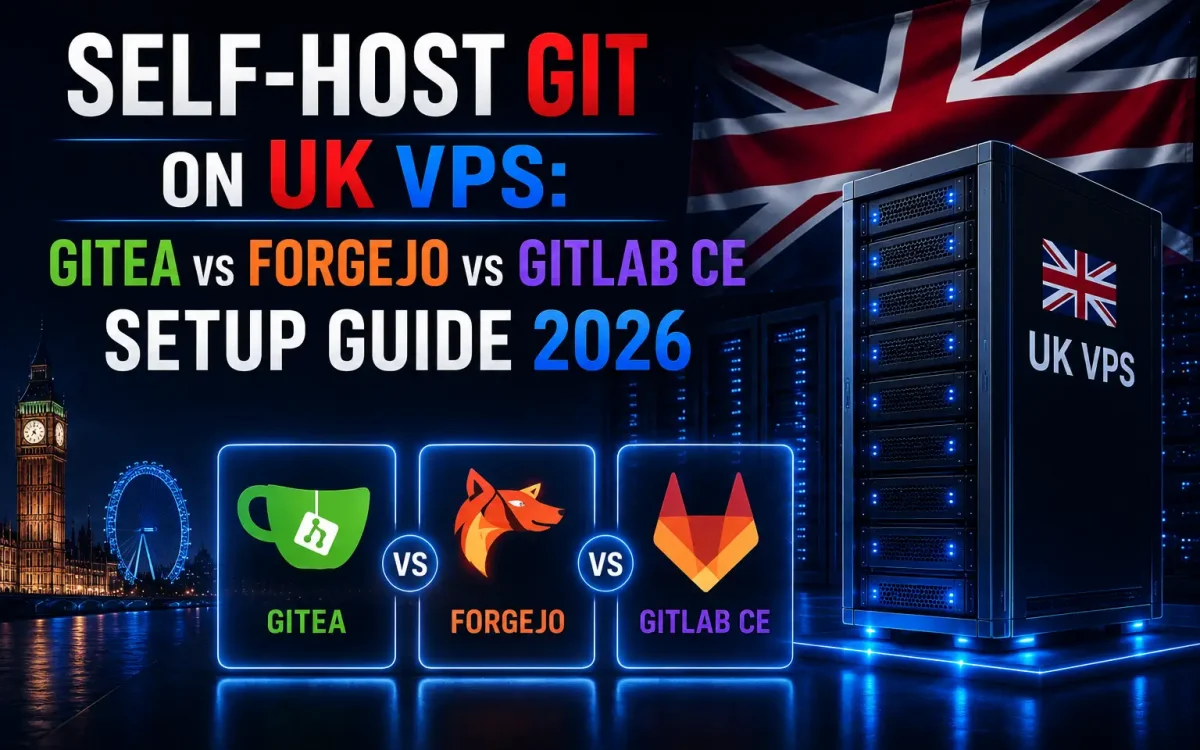 Self-Host Git on UK VPS: Gitea vs Forgejo vs GitLab CE Setup Guide 2026