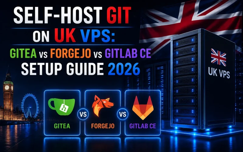 Self-Host Git on UK VPS: Gitea vs Forgejo vs GitLab CE Setup Guide 2026