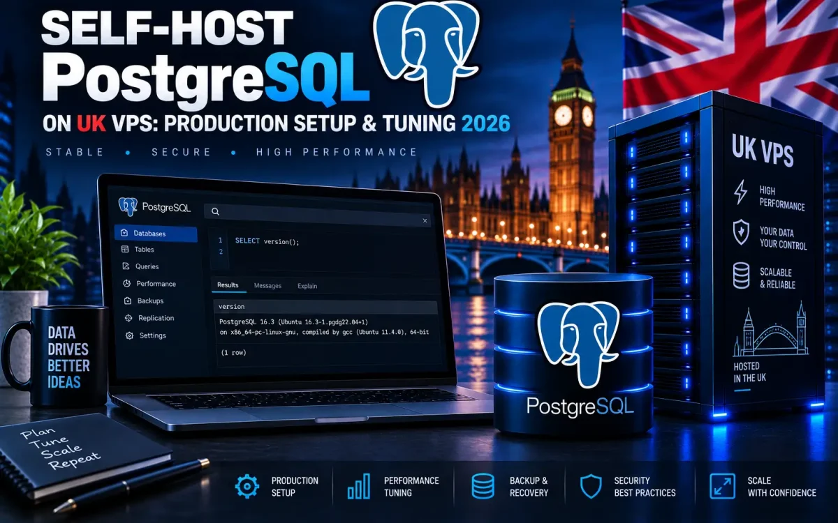 Self-Host PostgreSQL on UK VPS: Production Setup & Tuning 2026