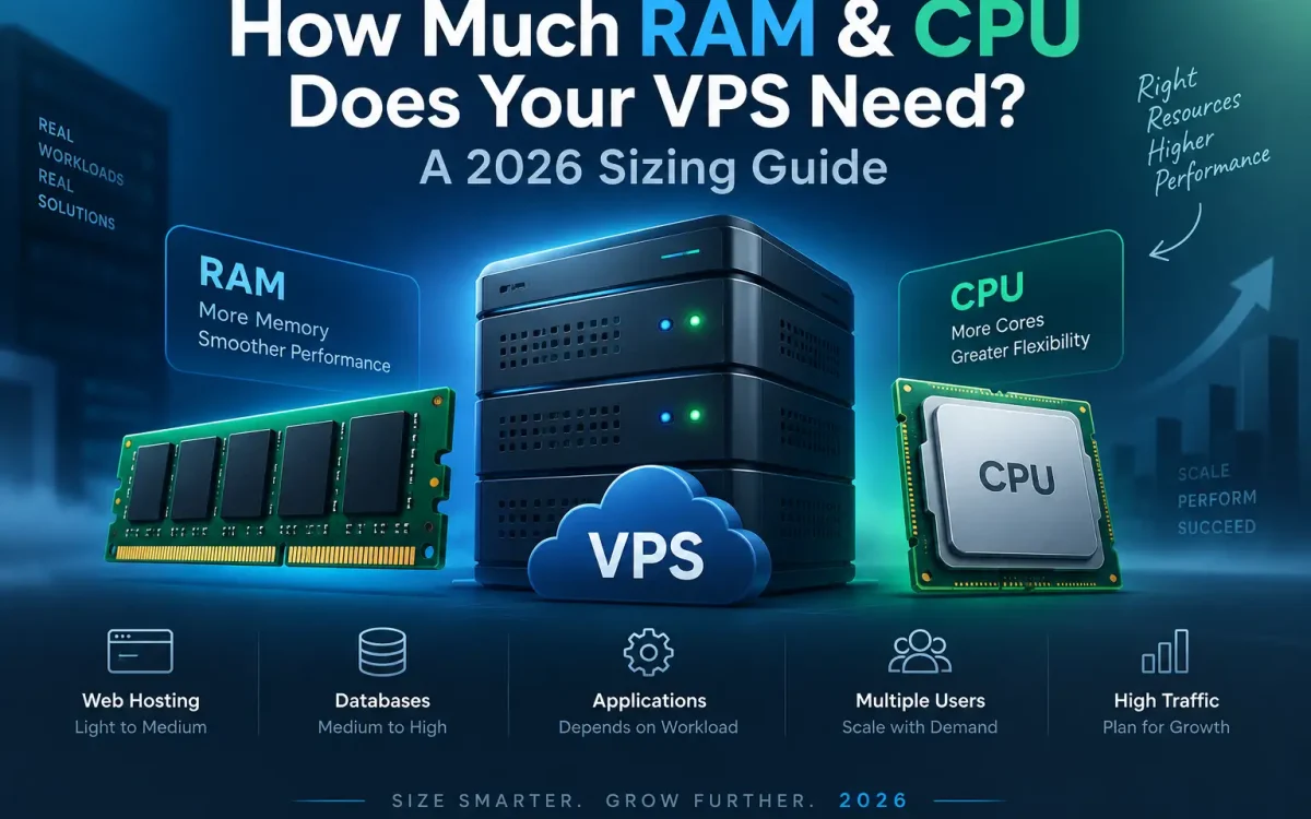 How Much RAM & CPU Does Your VPS Need? A 2026 Sizing Guide