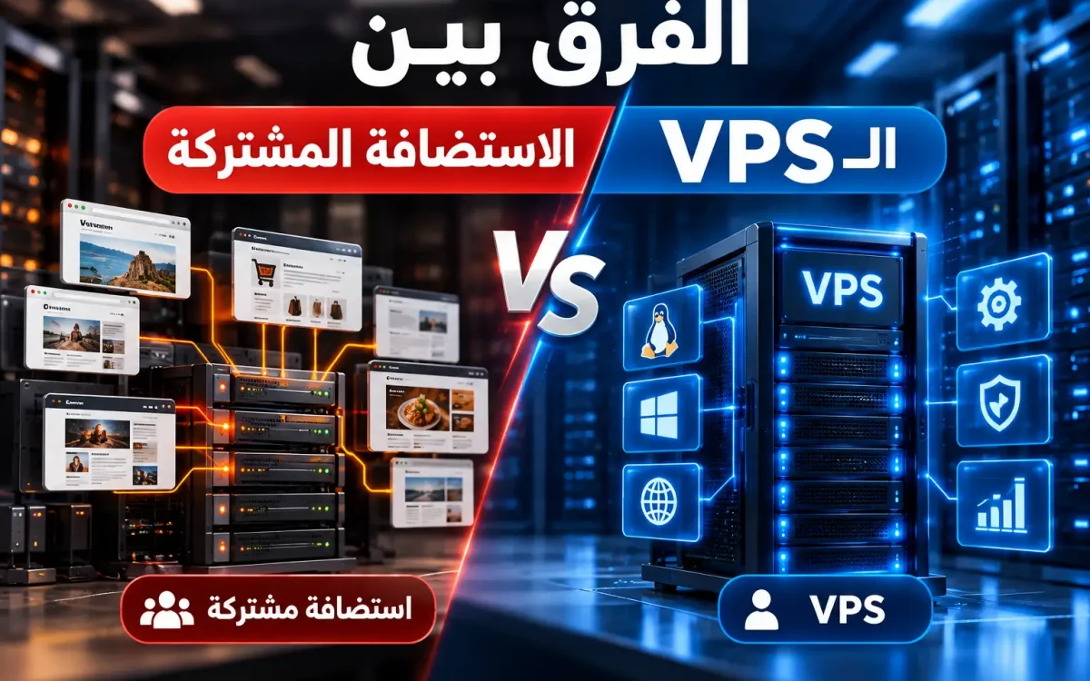الفرق بين الاستضافة المشتركة والـ VPS: أيّهما تختار ومتى تنتقل؟ 2026