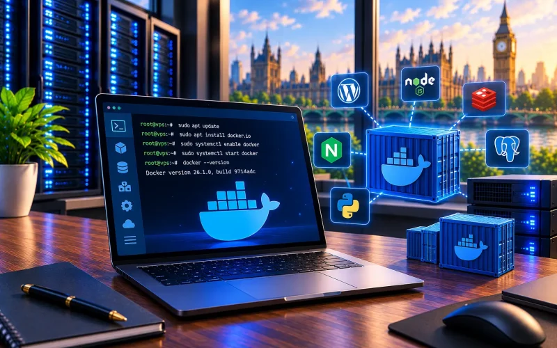 كيف تثبّت Docker على VPS وتشغّل تطبيقاتك بالحاويات 2026