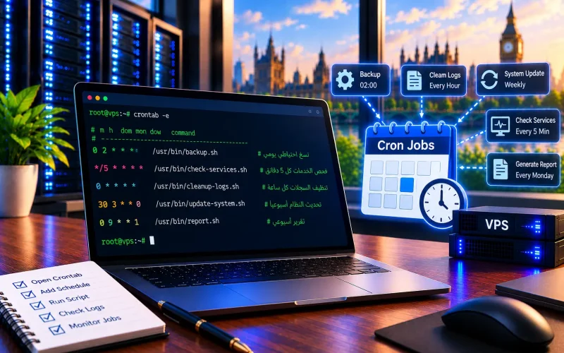 كيف تجدول المهامّ على VPS بـ Cron Jobs 2026