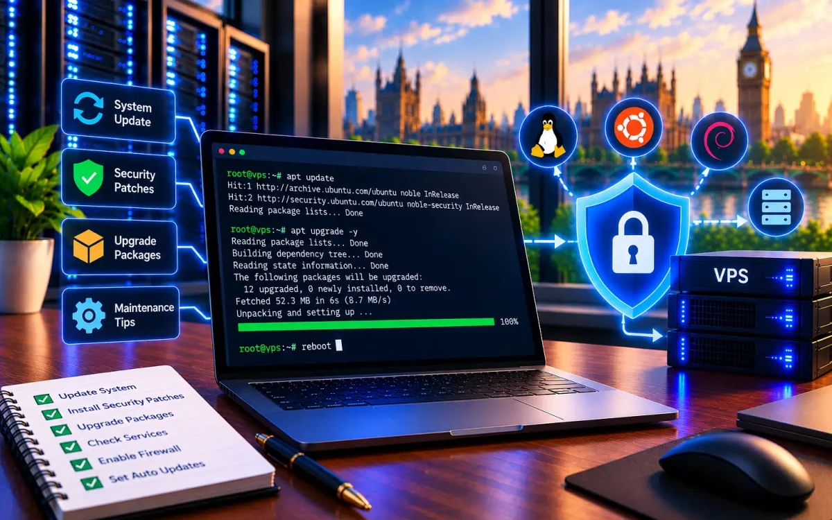 كيف تحدّث نظام VPS وتحافظ عليه آمنًا 2026