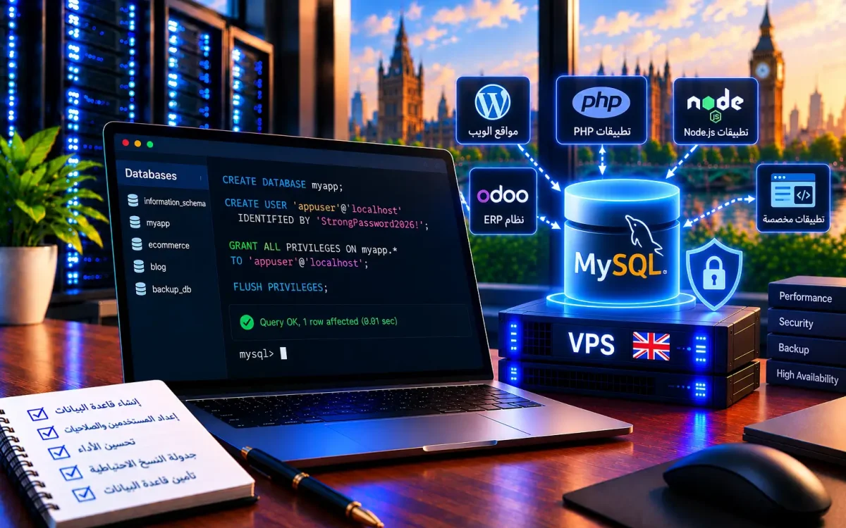 كيف تستضيف قاعدة بيانات MySQL على VPS 2026
