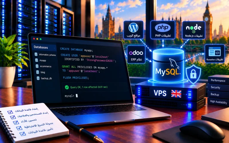 كيف تستضيف قاعدة بيانات MySQL على VPS 2026